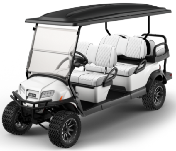 ON ORDER NEW 2023 GAS CLUB CAR ONWARD 6 PASSENGER WHITE LIFTED PREMIUM